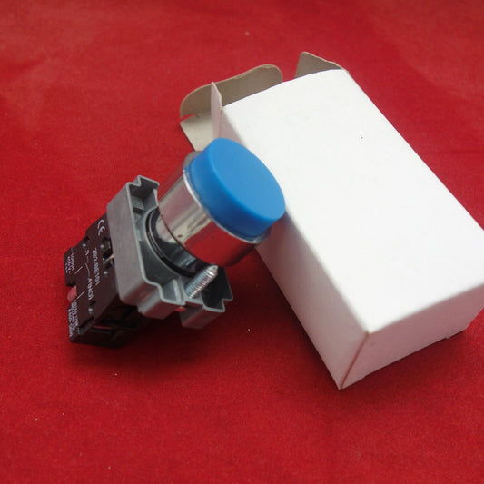 2PC 22MM PUSHBUTTON SWITCH FITS XB2BL61 BLUE 1NO Projecting push