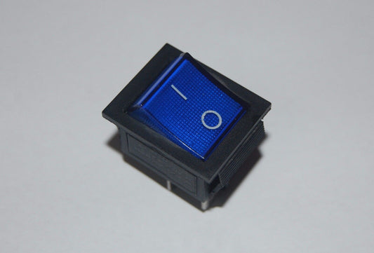 5Pcs BLUE Light Illuminated 2 Position Boat Rocker Switch 6 Pin ON-ON 220V AC