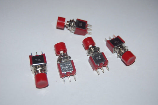 5PCS 6MM Miniature Push Button Switch 3 PIN ON-ON Momentary 250V AC 2A