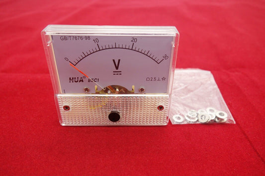 DC 0-30V Analog 85C1 Voltage Analogue Panel meter Directly connnected