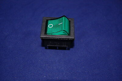 5Pcs Green 24V Light Illuminated 2 Position ON/ON Boat Rocker Switch 6 Pin 