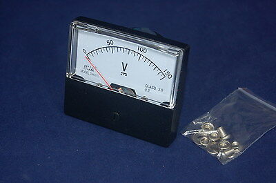 DC 150V Analog Voltmeter Panel  Voltage Meter DC 0-150V 60*70MM directly Connect