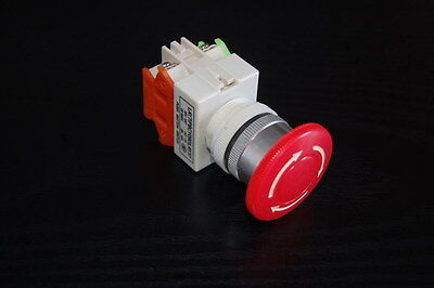 5PCS NEW Emergency stop 22MM Mushroom  Push Button