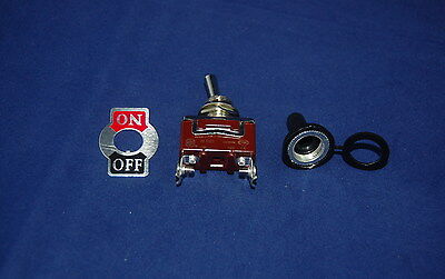 2PCS 2 PIN ON-OFF Toggle Switch 15A 250V Screw Termianls momentary water proof