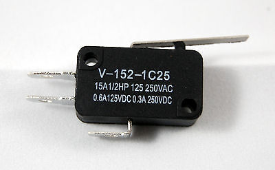 LOT OF 10 PCS NEW V-152-1C25 MICRO SWITCH SPDT HINGE LEVER 15AMP