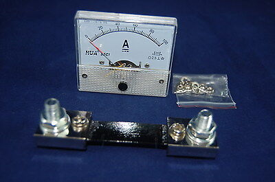 DC 100A Analog Ammeter Panel AMP Current Meter 85C1 0-100A DC with Shunt