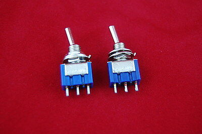 Lot of (10) SPDT Miniature Toggle Switches ON/ON Maintained