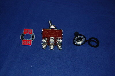 2PCS 6PIN ON-OFF-ON Toggle Switch 15A  Screw Termianls  water proof