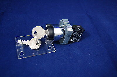 1PC FITS XB2 BG61 22MM 1NO 2 Position Momentary Key Select Selector Switch